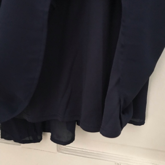 *Comes w/ FREE Ring* SMYM Princess Di ballroom navy maxi flutter skirt, S, NWT - Picture 13 of 16